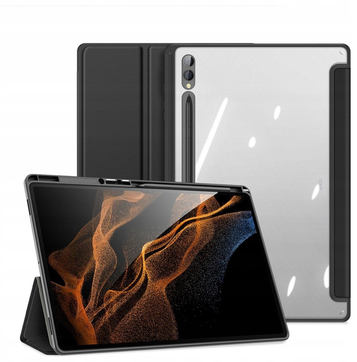 DUX DUCIS etui TOBY z miejscem na rysik do SAMSUNG Tab S10 Ultra/S9 Ultra/S8 Ultra czarne