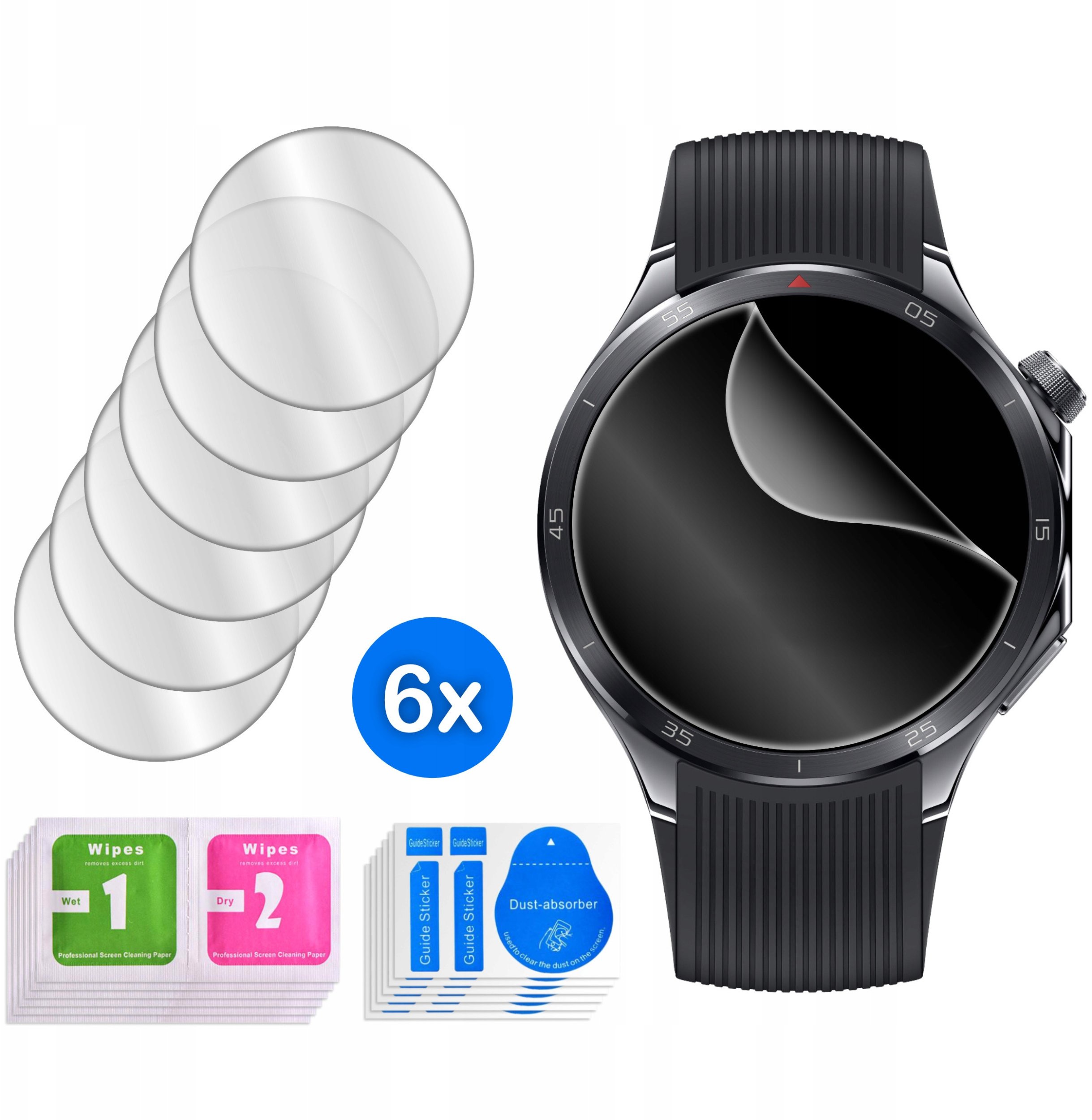 FOLIA do OnePlus Watch 3 HYDROŻELOWA OCHRONNA na ekran 3D 6 sztuk