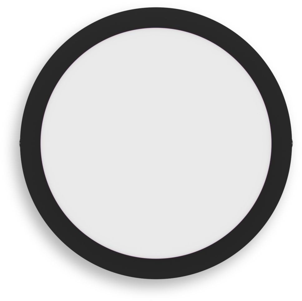 Surface LED panel PHILIPS MAGNEOS, 12W, 2700K, 1150lm, round f., black color, o21xh2.8cm