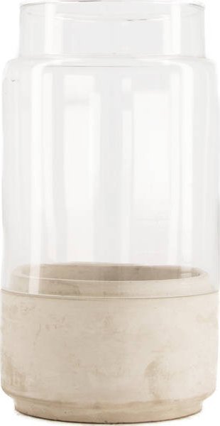 Tajemniczy ogród Pojemnik szklany z betonowym spodem 21cm