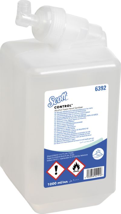 Dozownik do mydła Scott Scott Control - Pianka do dezynfekcji rąk, wkład do dozownika - 1 l