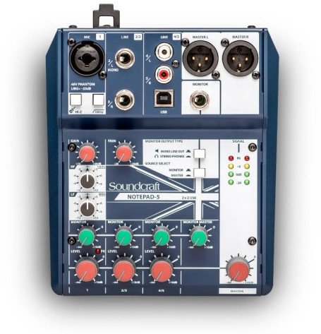 Soundcraft Notepad-5 - Analogowa konsoleta mikserska