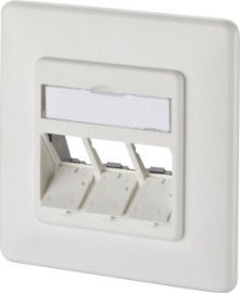 Metz METZ CONNECT Puszka ścienna Keystone 3-portowa pusta biała