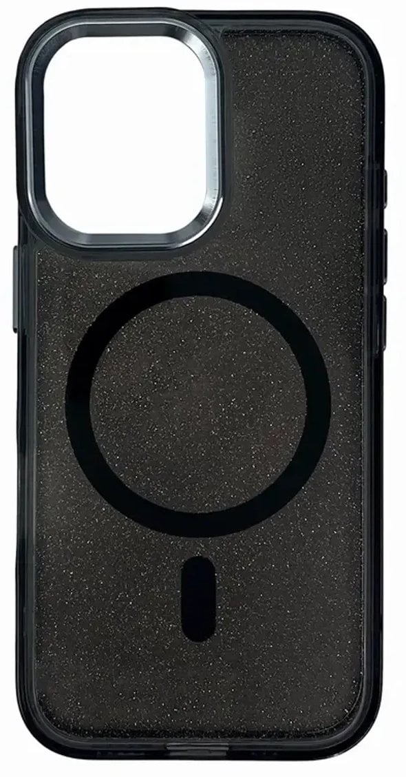 Etui brokatowe Glitter Case kompatybilne z MagSafe na iPhone 17 Pro Max - czarne