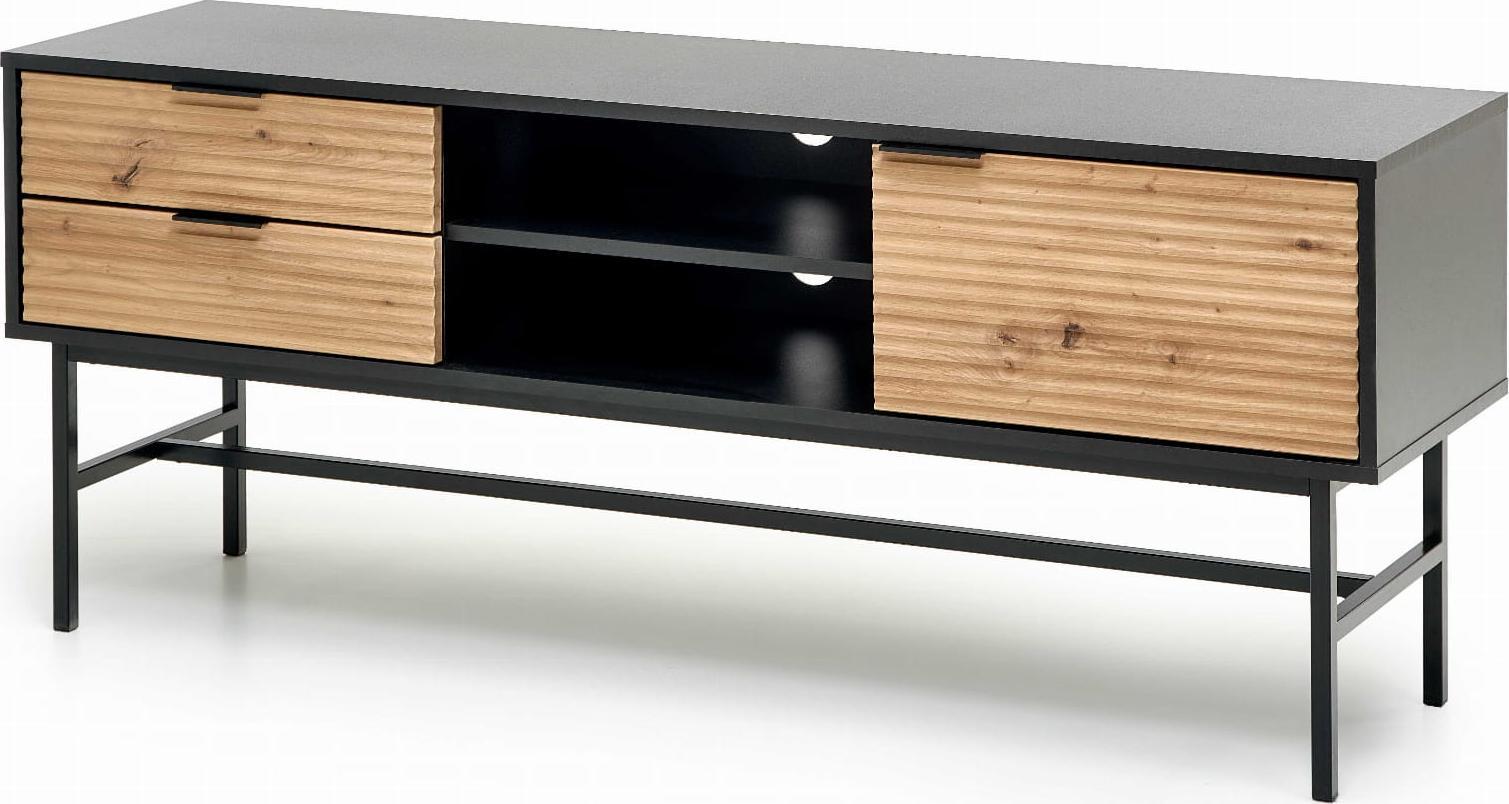 Halmar WNĘTRZARSKIE MURANO RTV-1 stolik RTV dąb artisan/czarny (1p=1szt)