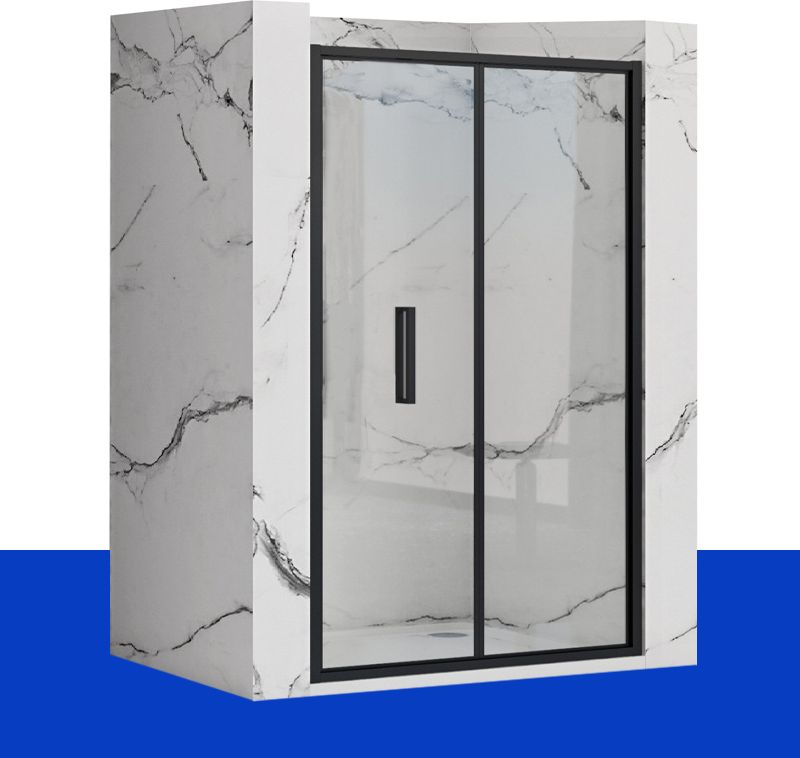 Rea Drzwi prysznicowe Rapid Fold Składane Czarne Matowe 90