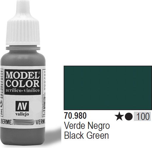 Vallejo Farba Nr100 Black Green 17ml - 70980