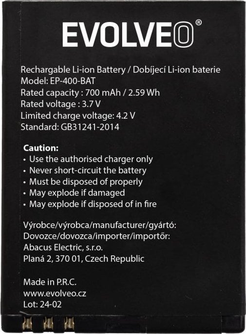 Bateria Evolveo EVOLVEO originální baterie 700 mAh pro EasyPhone ID