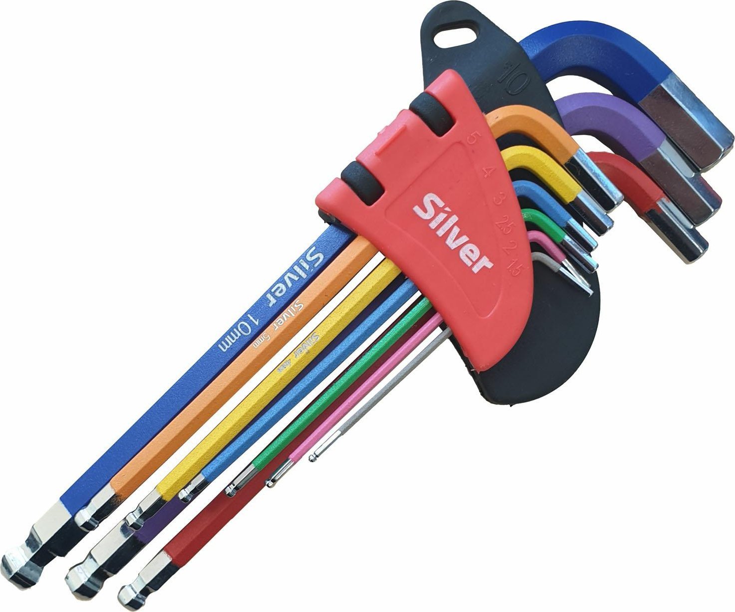 Silver IMBUS 9szt./ KULA DŁUGIE 1,5-10mm /SILVER