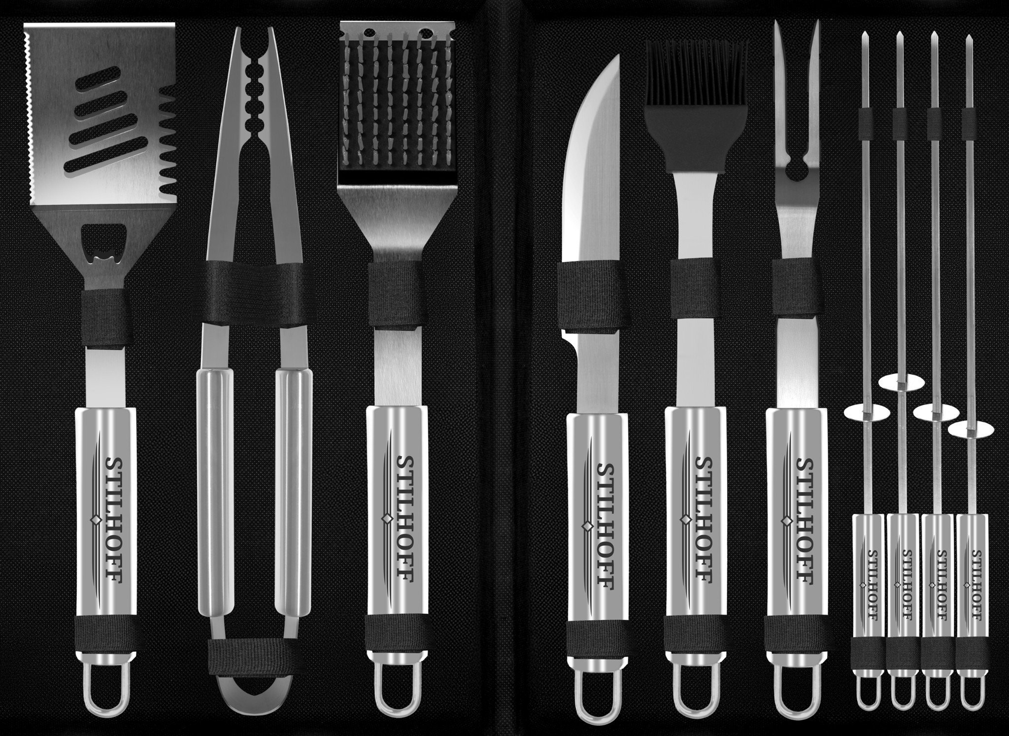 Zestaw akcesoria do GRILLA STILHOFF STRONG sztućce przybory 11szt 10+Walizka