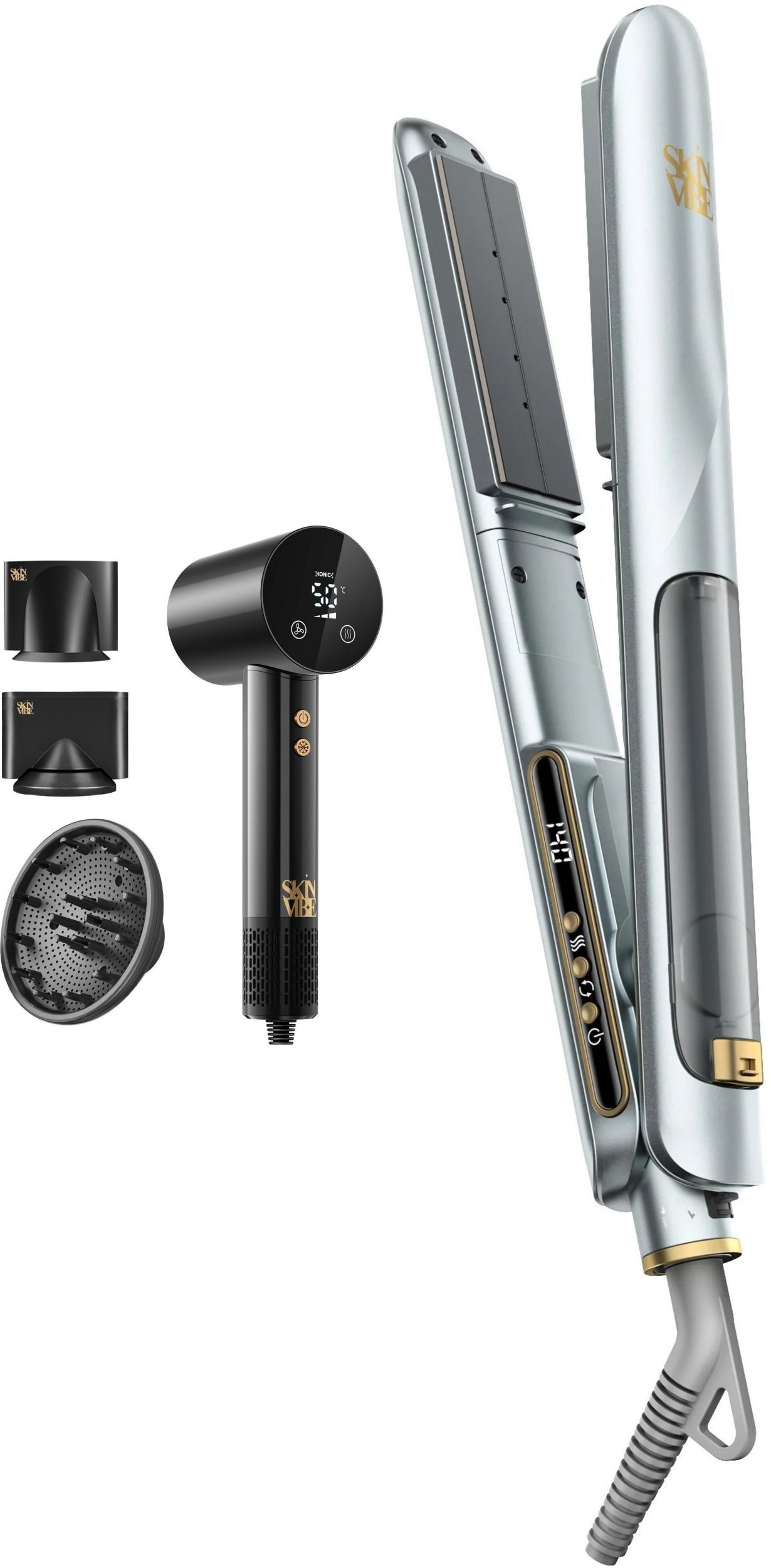 Suszarka SkinVibe SkinVibe Libra AirLoom (SV-002BK) + SkinVibe Astra SteamPlasma Silver