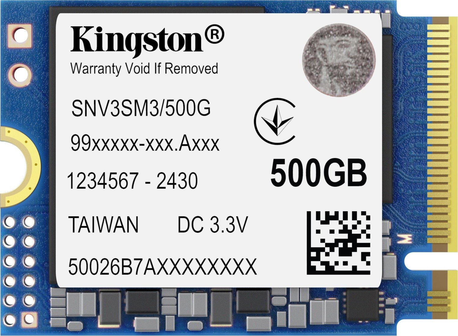Dysk SSD Kingston NV3 500GB M.2 2230 PCI-E x4 Gen4 NVMe (SNV3SM3/500G)