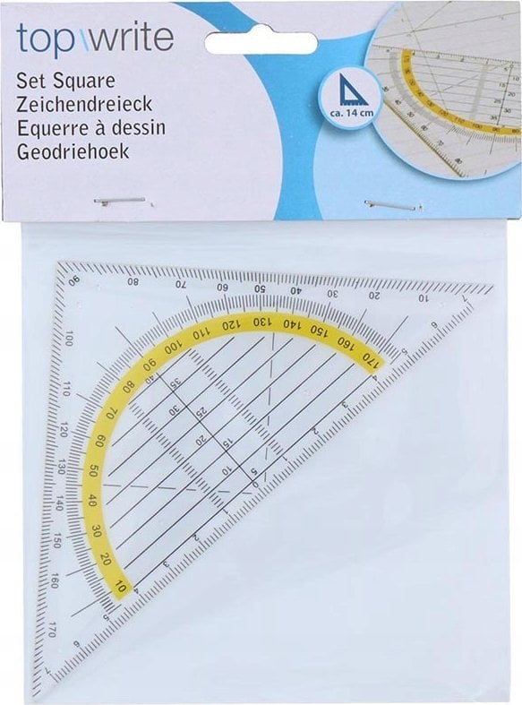 Topwrite Topwrite - Trójkąt geometryczny 3w1 14 cm