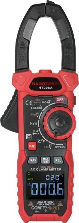 Habotest Cyfrowy miernik cęgowy Habotest HT208A