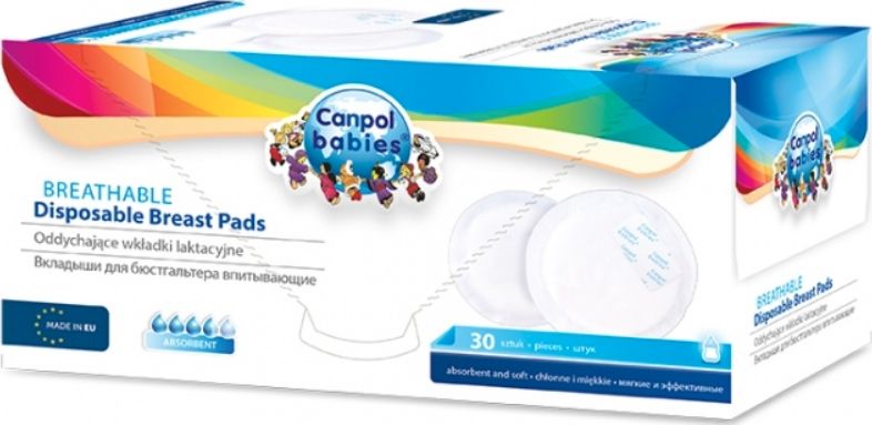 Canpol Canpol Babies, Wkładki laktacyjne, oddychające, 1/653, 30 sztuk