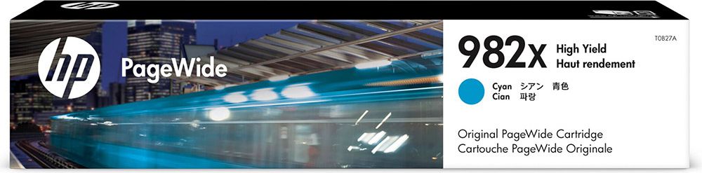 Tusz HP Oryginalny błękitny wkład atramentowy o zwiększonej pojemności 982X PageWide (T0B27A)