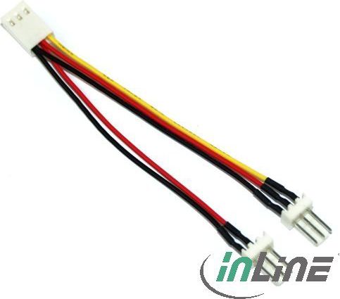 InLine 3-pin - 3-pin x2, 0.1m, Wielokolorowy (33433L)