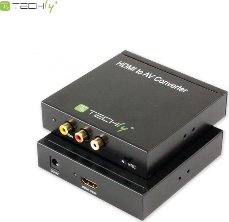 Adapter AV Techly RCA (Cinch) x3 - HDMI czarny (301672)
