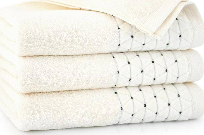 Zwoltex Ręcznik bawełna egipska 70x140 Oscar antybakteryjny kremowy