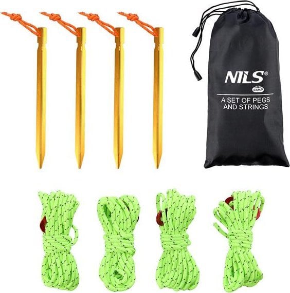 Nils Extreme NC1726 ZESTAW ŚLEDZI I NACIĄGÓW DO KOTWICZENIA NILS CAMP