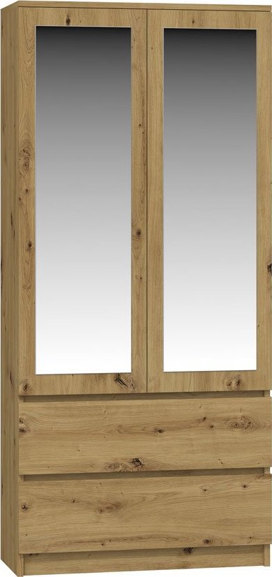 Elior Nowoczesna szafa z szufladami dąb artisan - Figra