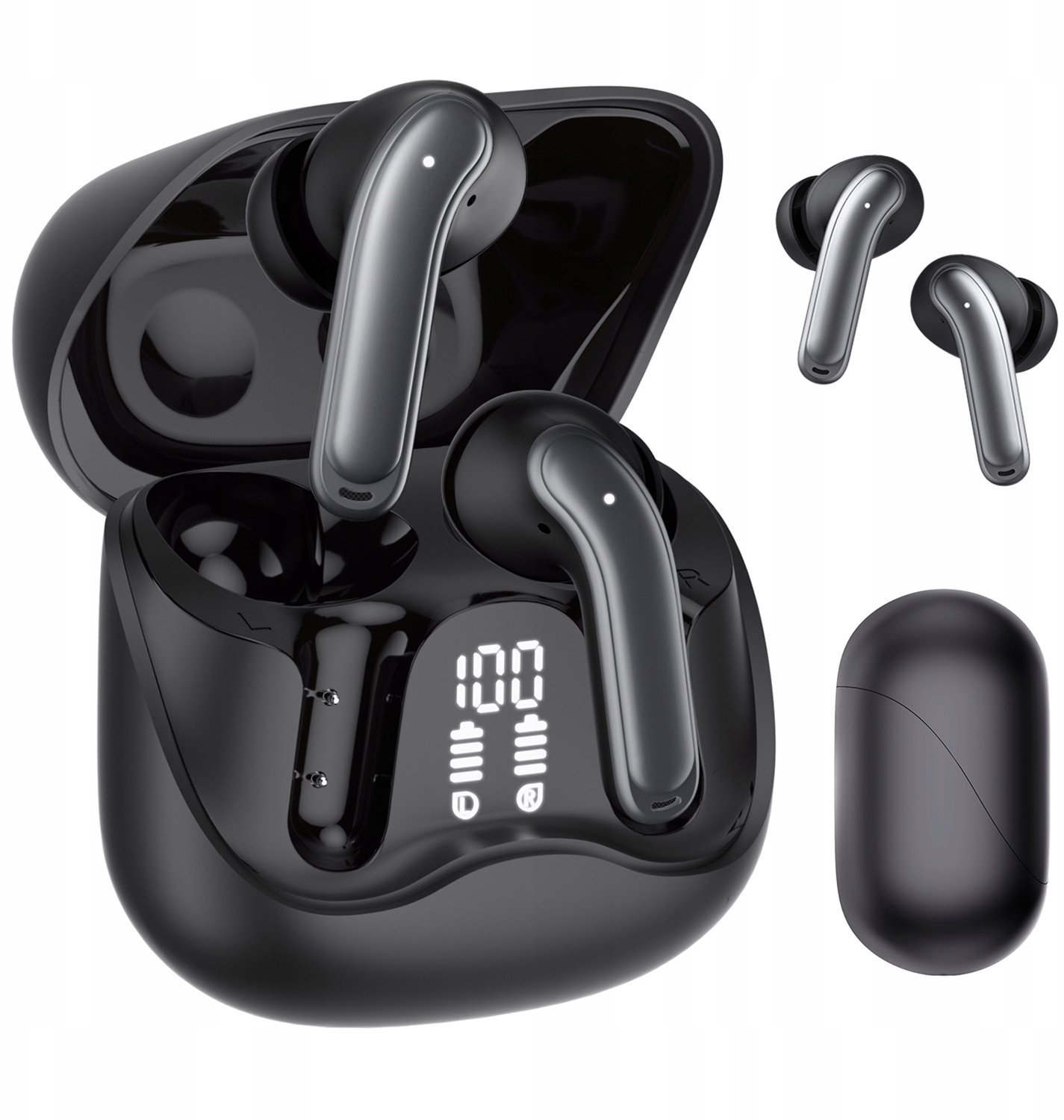 Słuchawki Audiocore Słuchawki bezprzewodowe 6 MIC ANC ENC, Tuya, AC591 PRO