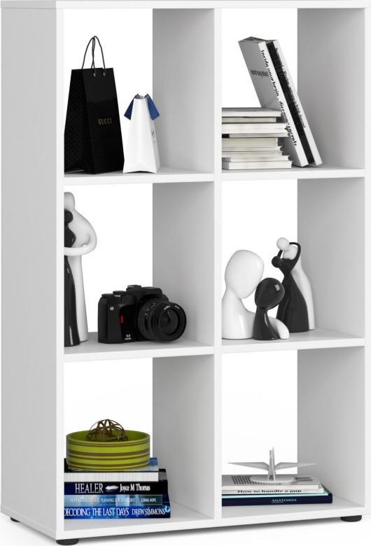 Fabryka Mebli Akord Regał QUAD 6 półek - biały