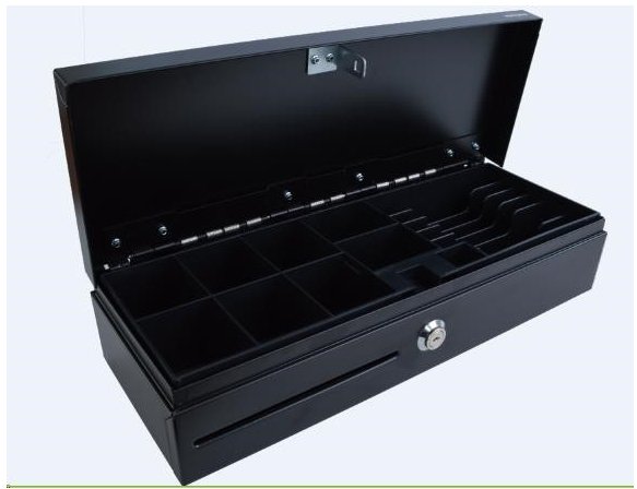 Virtuos Szuflada Kasowa Ft 460C Flip Top Z Pokrywą 9 24V Czarna Z Kablem (Ekn0007)