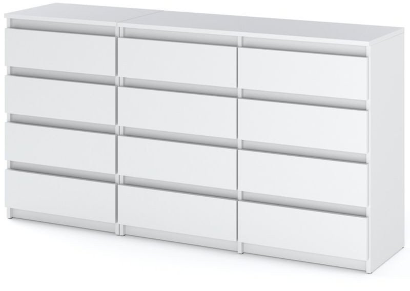 Komoda 12 Szuflad Pojemna Szafka Nowoczesna Salon Rtv Stolik Biały Mat