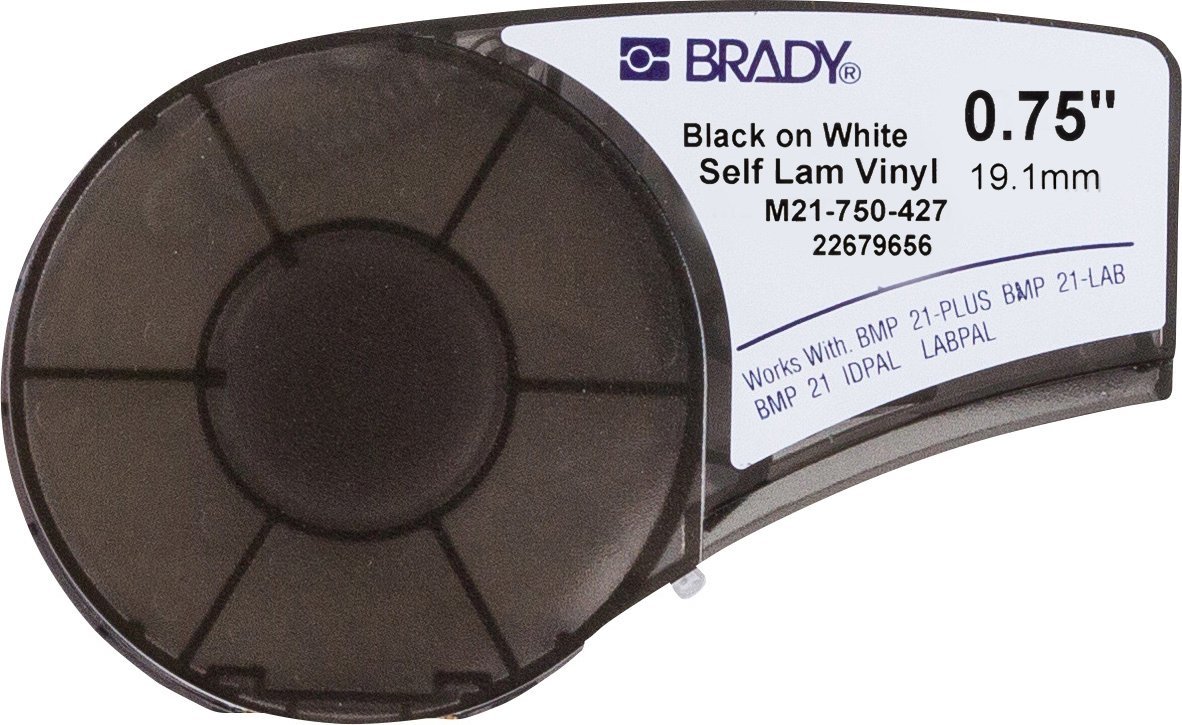 Brady Black on White 4,26m x 19,05mm
