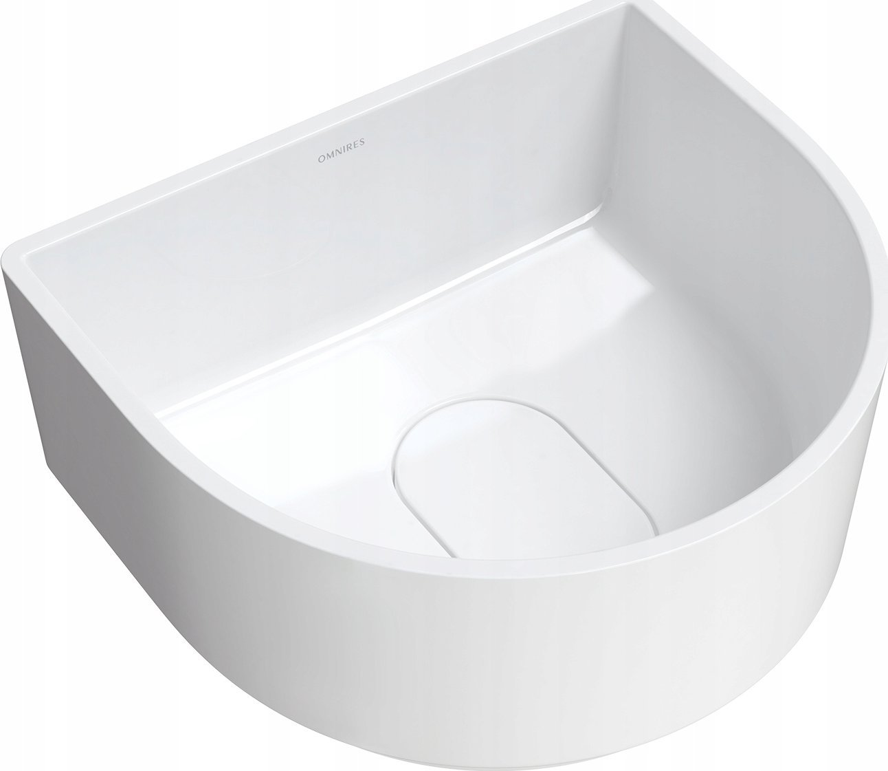 CADENCE M+ Umywalka nablatowa, 42 x 37 cm; kolor: biały połysk