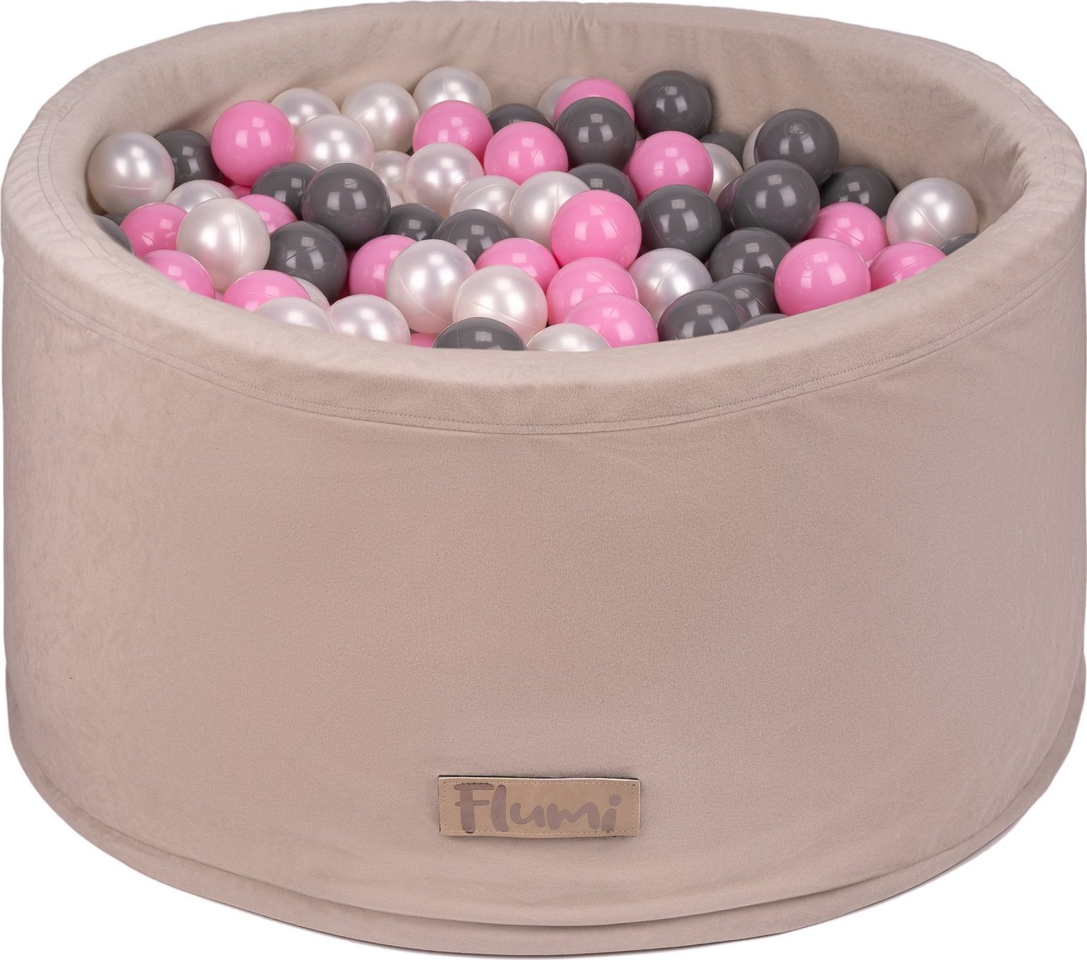 Blomster Suchy basen BEŻ + PIŁKI RÓŻOWE-SZARE-PERŁOWE