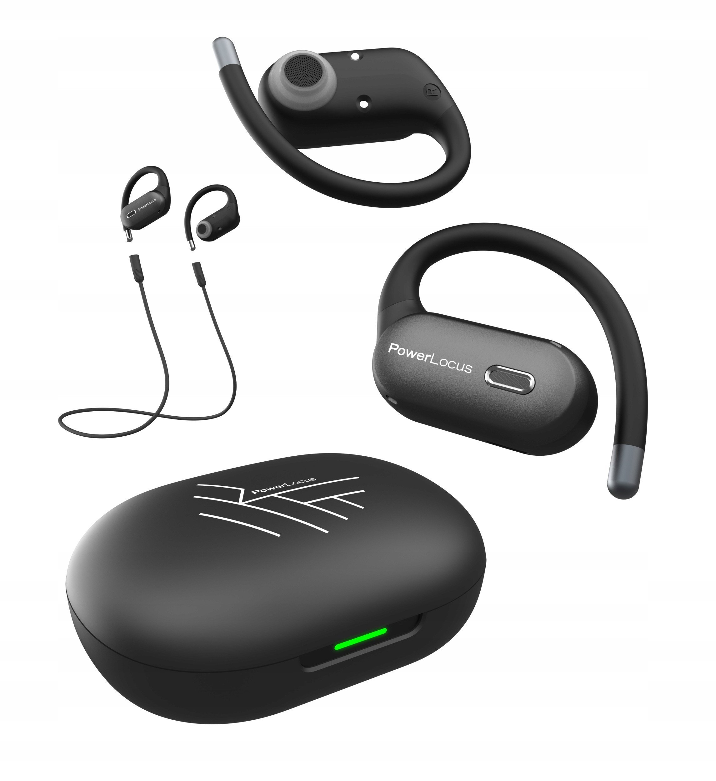 PowerLocus Bluetooth Headphones Open Ear Move