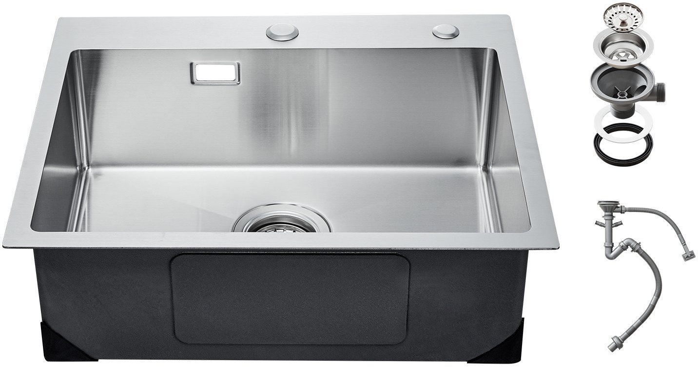 Zlew gastronomiczny basen zlewozmywak gospodarczy 68 x 45 cm stal