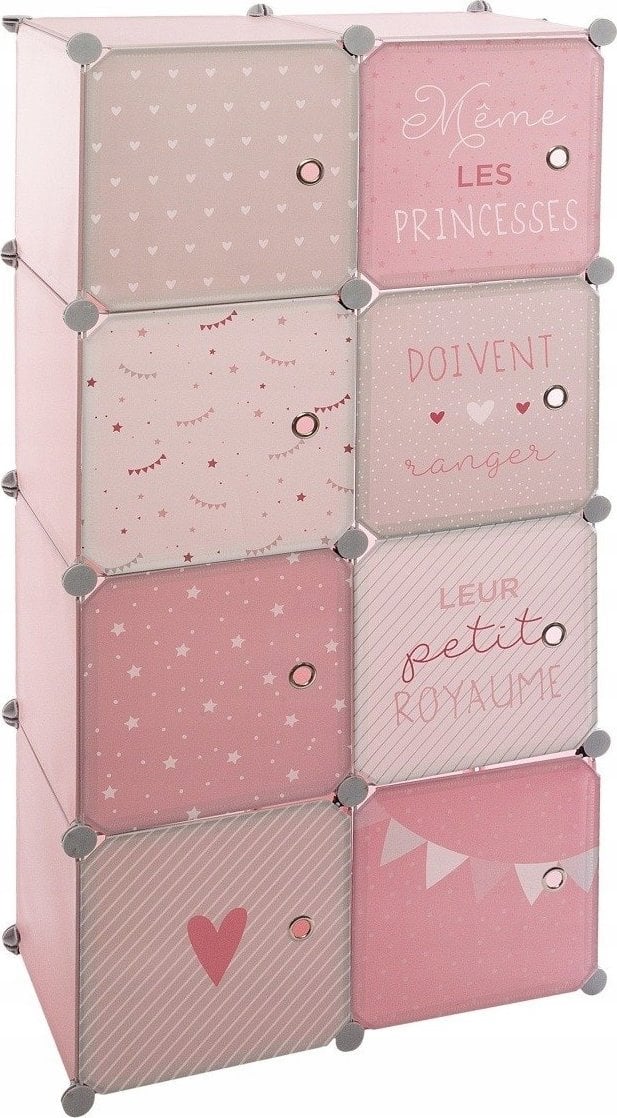 Atmosphera Szafa do pokoju dziecięcego, 64 x 31 x 124 cm, różowa