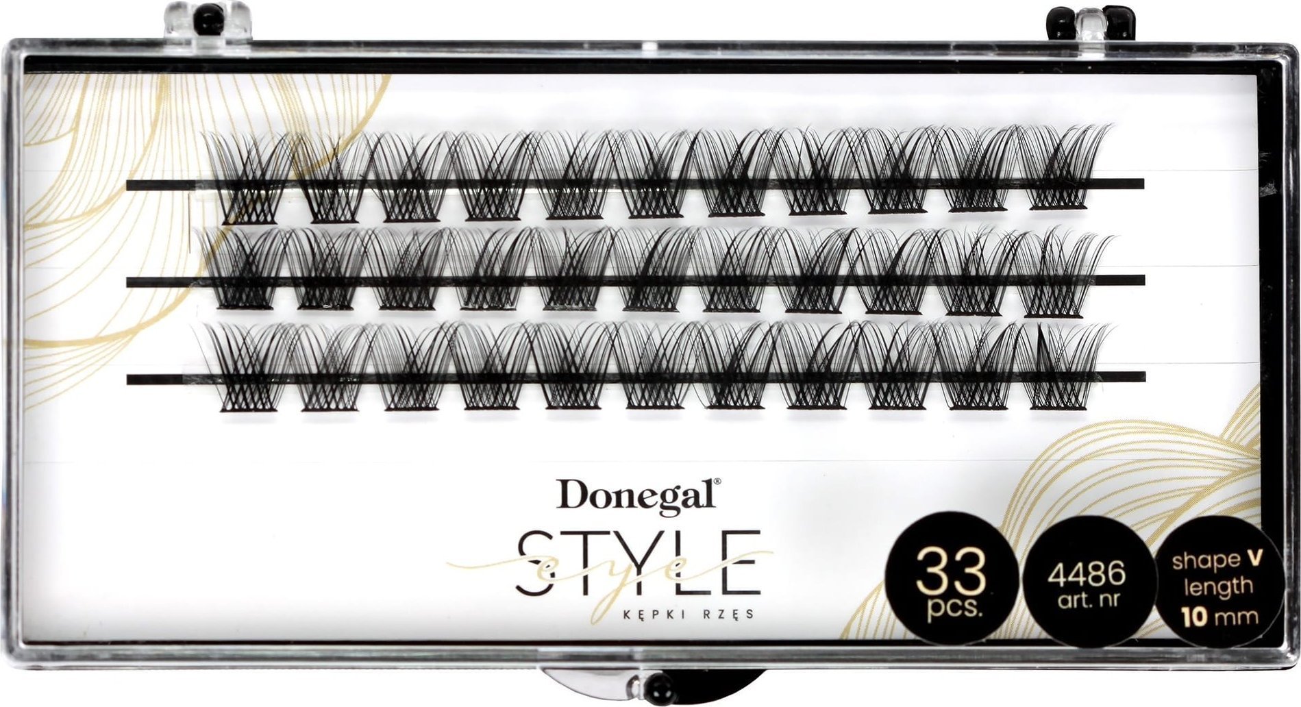 Donegal Kępki rzęs V-eye Style 10 mm