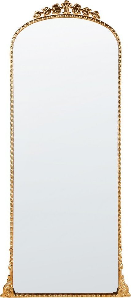 Beliani Lustro ścienne metalowe 51 x 114 cm złote LIVRY