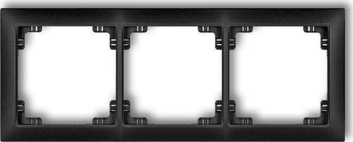 Karlik Ramka Deco Soft uniwersalna potrójna z tworzywa czarny mat (12DRSO-3)