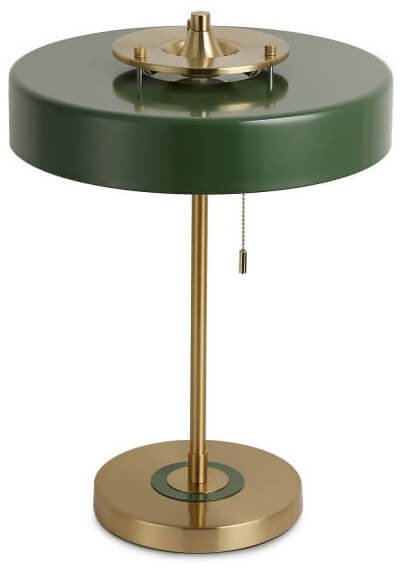 Sypialniana lampka nocna Banquero ABR-BAQUERO Abruzzo owalna zielona