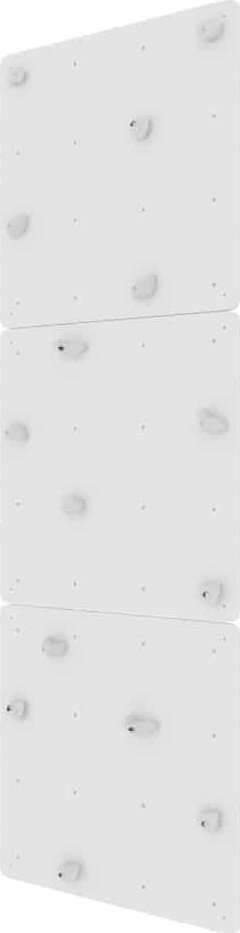 Małpiszon Ścianka wspinaczkowa dla dzieci biała z białymi kamieniami