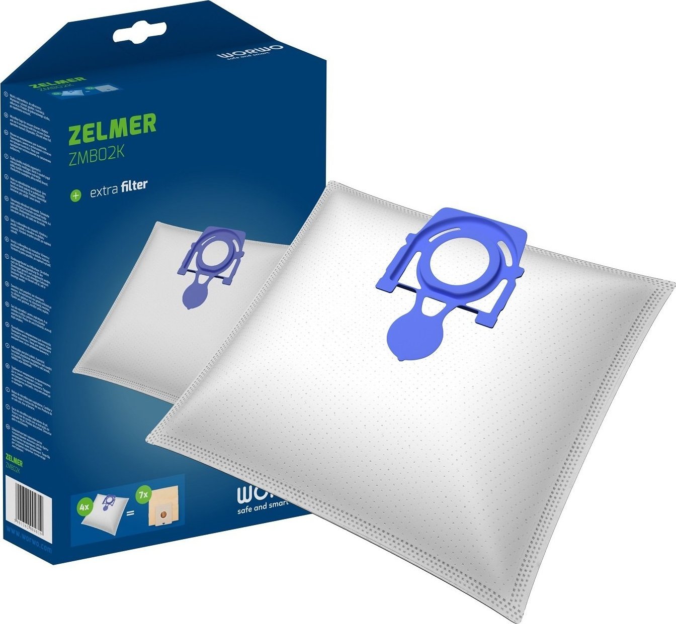Worek do odkurzacza Worwo 8x WORKI ODKURZACZA WORWO ZMB02K DO ZELMER ODYSSEY ELF METEOR