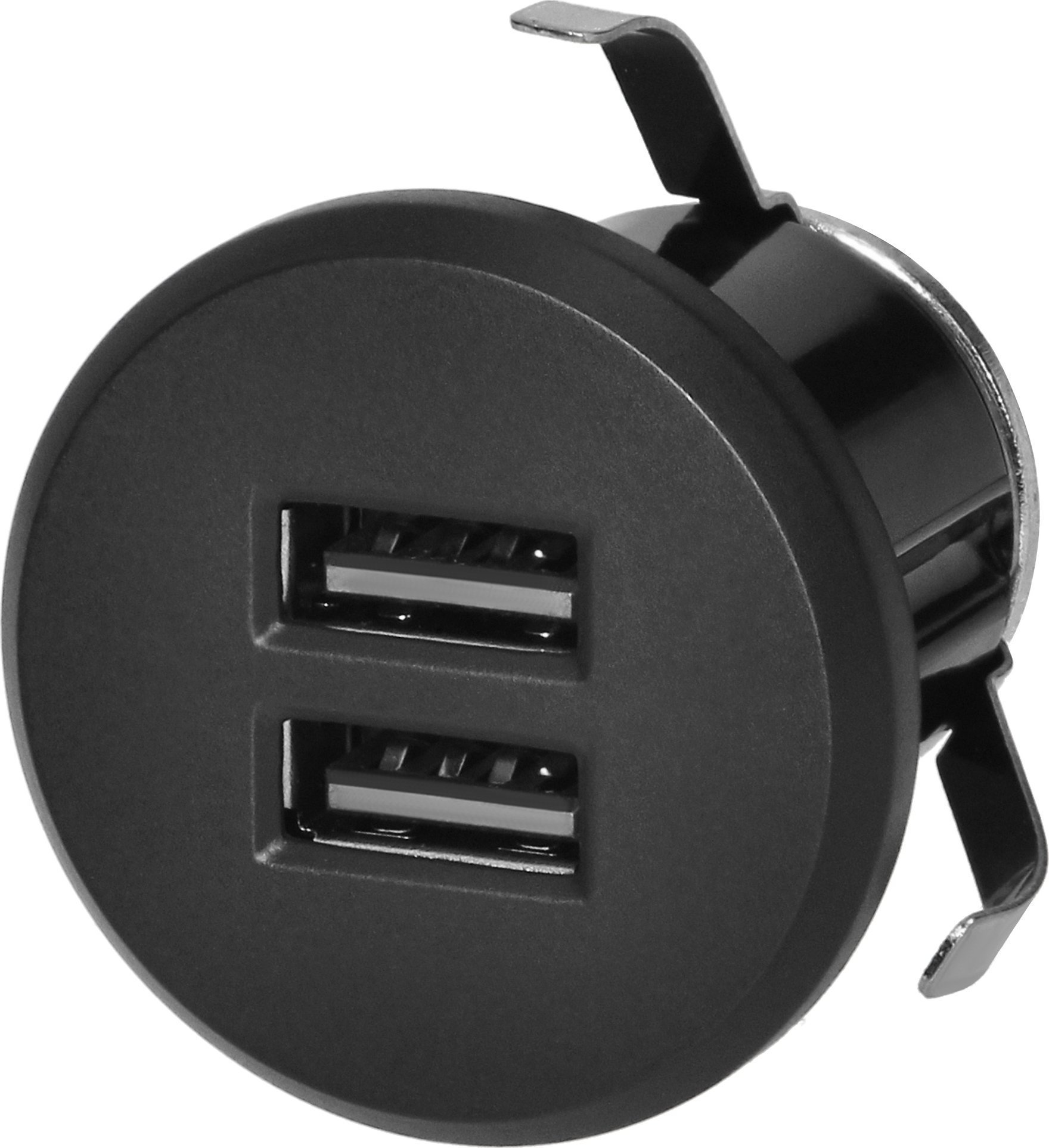 Orno Ładowarka 2XUSB 3,4A, wpuszczana w blat, czarna