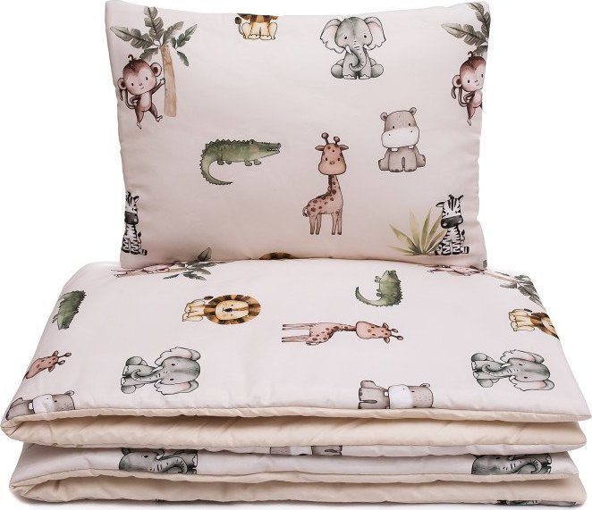 PULP BAMBOO Pościel bawełniana z wypełnieniem 100x135cm Zoo