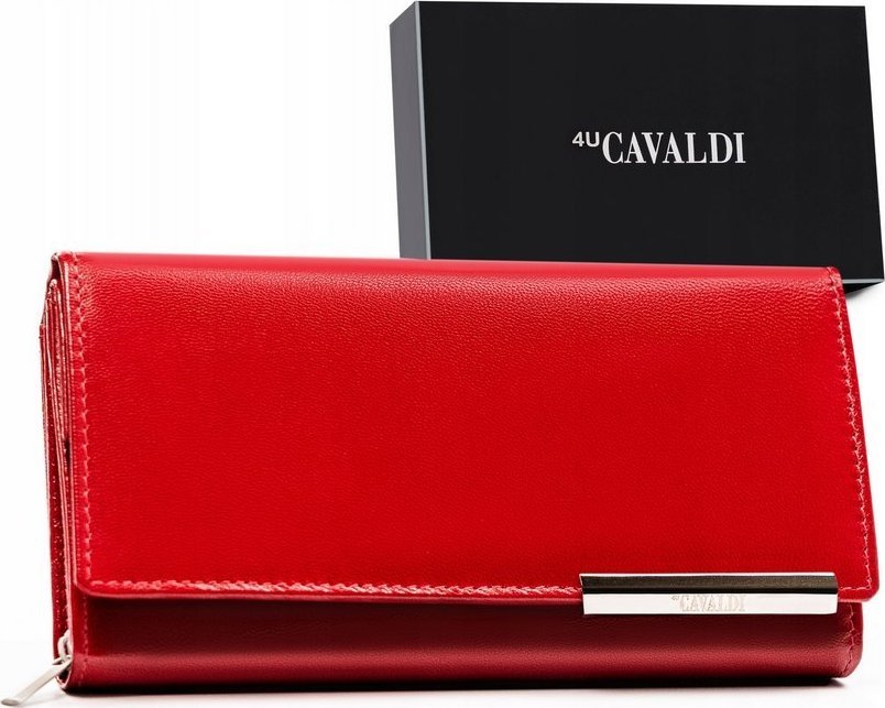 4U Cavaldi Elegancki, Skórzany Portfel Damski