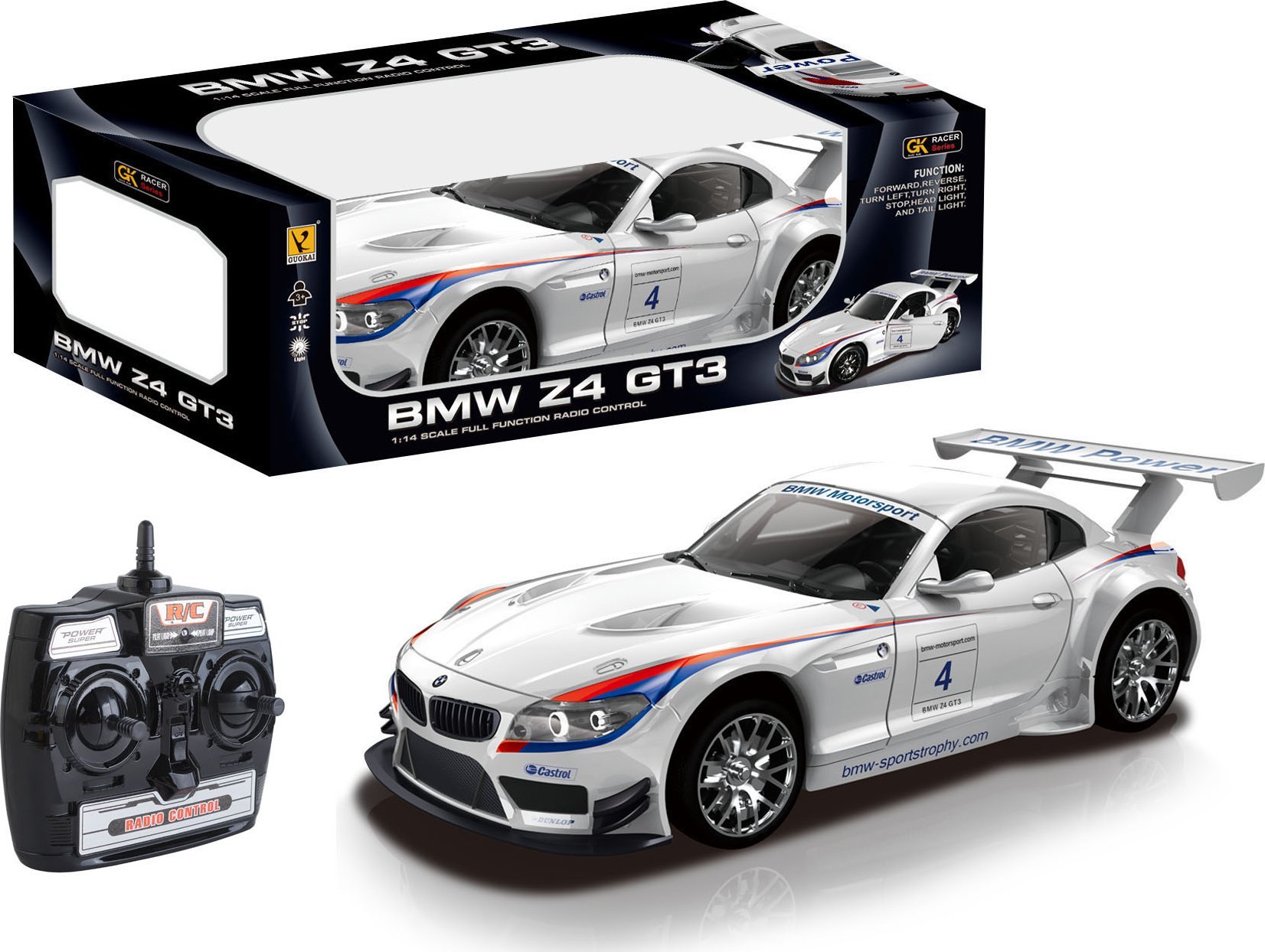Coil Coil zdalnie sterowany samochód auto rc + pilot bmw z4 skala 1:14 białe