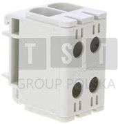48.251 Blok rozdzielczy-odgałęźny 2x1-biegun AL/CU 2,5-50mm2 szary montaż płaski i na szynę TH WLZ35/2x50/s 48.251