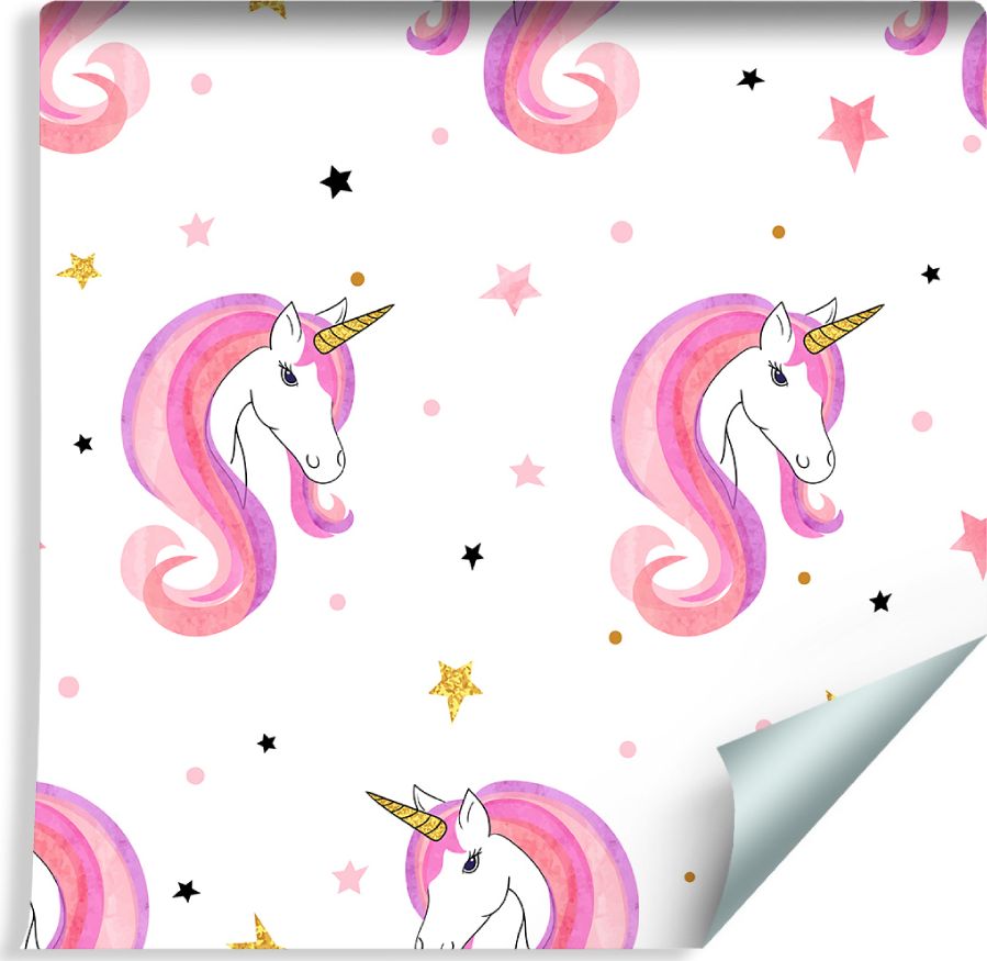 Muralo Tapeta Dla Dzieci - Jednorożce i Gwiazdki
