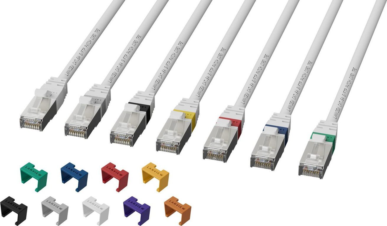 Lanview Lanview LV-SFTP6A01W kabel sieciowy Biały 1 m S/FTP (S-STP)