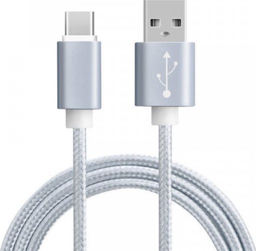 Kabel USB Vega USB-C - USB-C Srebrny (27104)