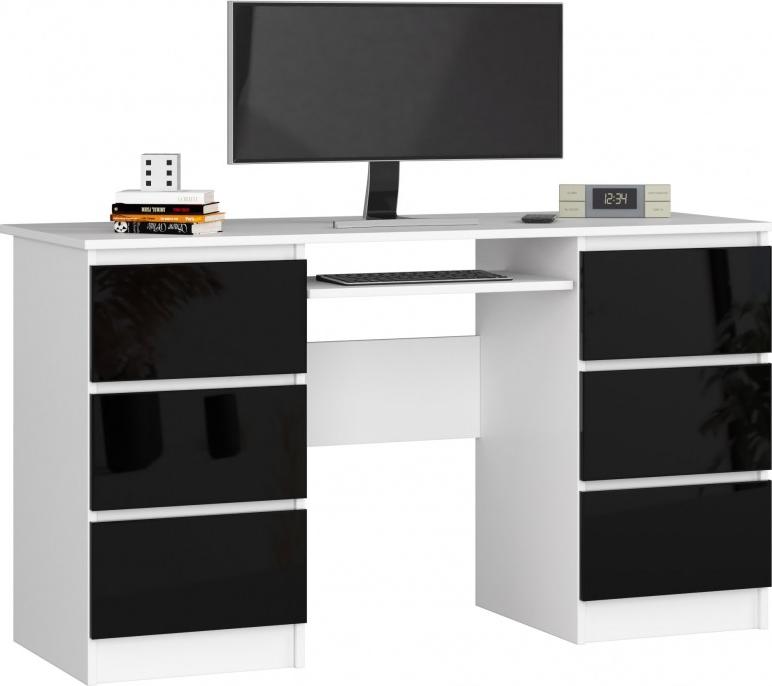 Biurko Fabryka Mebli Akord A-11 Czarne z połyskiem 135 cm x 50 cm